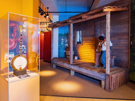 Oklahoma FEB 13, 2022 - Interior view of the American Banjo Museumのeditorial素材