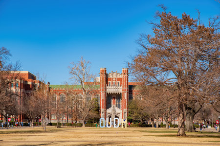 Oklahoma FEB 9, 2022 - OU Dance Marathon sign in the campusのeditorial素材