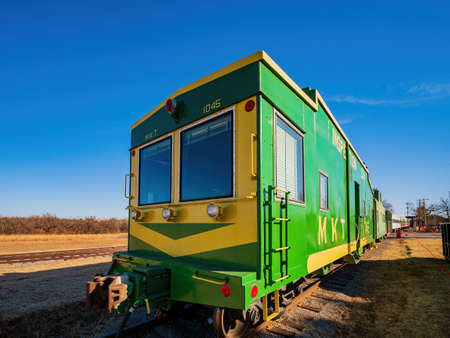 Oklahoma FEB 10, 2022 - Sunny view of the Oklahoma Railway Museumのeditorial素材
