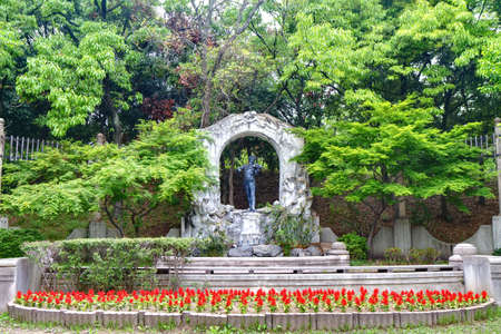 Osaka, MAY 3 2011 - Overcast view of the Flower Expo Memorial Parkのeditorial素材