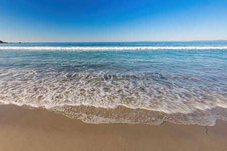 Sunny view of the beautiful 17 mile coastline at California
