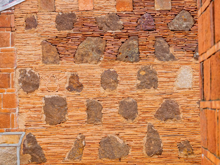 Close up shot of a traditional brick wall at Kinmen, Taiwan