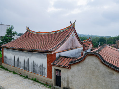 Kinmen, MAY 31 2014 - Overcast view of some traditional building in the Shuitou Villageのeditorial素材
