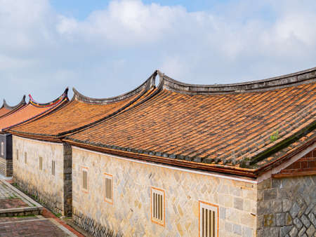 Sunny view of the Fujian style building at Kinmen, Taiwanのeditorial素材