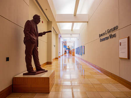 Oklahoma, FEB 27 2022 - Interior view of the National Cowboy and Western Heritage Museumのeditorial素材
