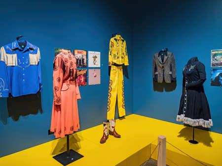 Oklahoma, FEB 27 2022 - Interior view of the Western wares exhibition in National Cowboy and Western Heritage Museumのeditorial素材