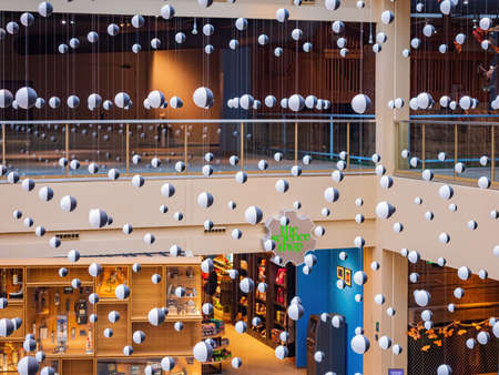 Oklahoma, MAR 6 2022 - Interior view of the interesting Science Museum Oklahomaのeditorial素材