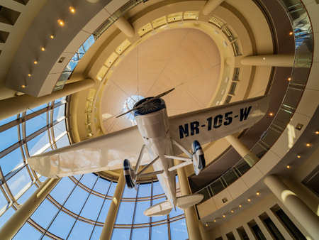 Oklahoma, MAR 12 2022 - Interior view of the Oklahoma History Center