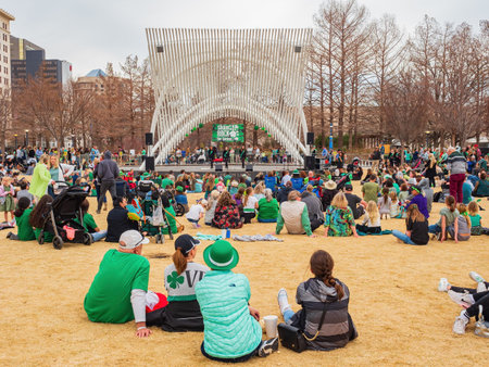 Oklahoma, MAR 17 - McTeggart Irish Dancers performance in St Patrick's Dayのeditorial素材