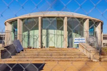 Arkansas, MAR 19 2022 - Sunny view of the consturction site of Arkansas Supreme Courtのeditorial素材