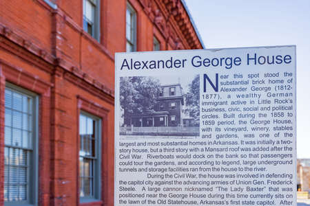 Arkansas, MAR 19 2022 - Sunny view of the Clinton School of Public Serviceのeditorial素材