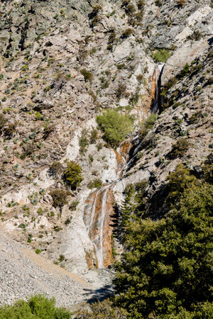Sunny view of the landscape around Mt. Baldy Trail at Los Angeles, Californiaの写真素材