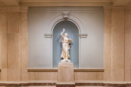 Washington DC, MAR 31 2022 - Interior view of the National Gallery of Artのeditorial素材