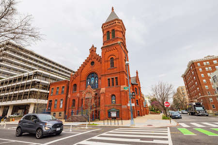 Washington DC, MAR 31 2022 - Overcast view of The United Churchのeditorial素材
