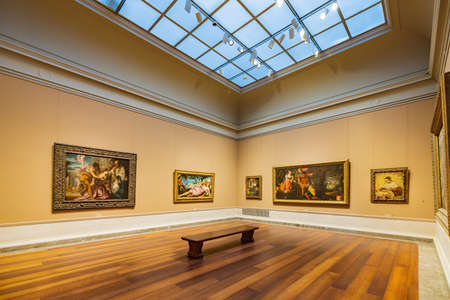 Washington DC, MAR 31 2022 - Interior view of the National Gallery of Artのeditorial素材