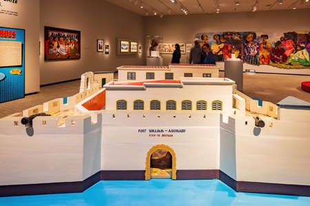 Washington DC, APR 2 2022 - Interior view of the Smithsonian National Museum of African Artのeditorial素材