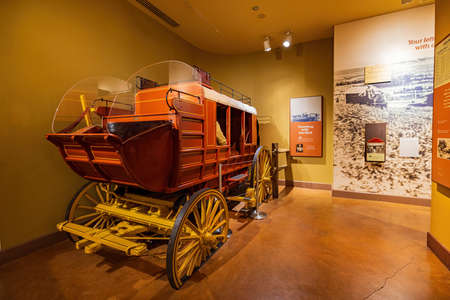 Washington DC, APR 4 2022 - Interior view of the Smithsonian's National Postal Museumのeditorial素材