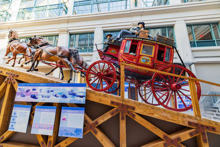 Washington DC, APR 4 2022 - Interior view of the Smithsonian's National Postal Museumのeditorial素材