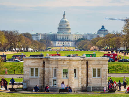 Washington DC, MAR 30 2022 - Sunny view of the United States Capitolのeditorial素材