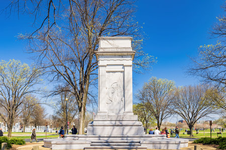 Washington DC, APR 2 2022 - Sunny view of The John Paul Jones Memorialのeditorial素材