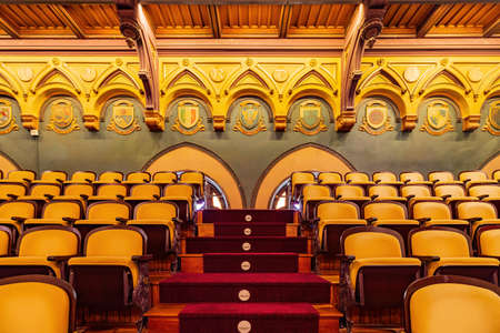 Washington DC, APR 3 2022 - Interior view of the Healy Hall in Georgetown Universityのeditorial素材