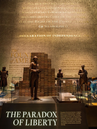 Washington DC, APR 1 2022 - Interior view of the National Museum of African American History and Cultureのeditorial素材