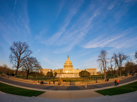 Washington DC, APR 2 2022 - Afternoon view of the United States Capitol