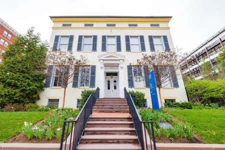 Overcast view of The F Street House of The George Washington University at Washington DCのeditorial素材