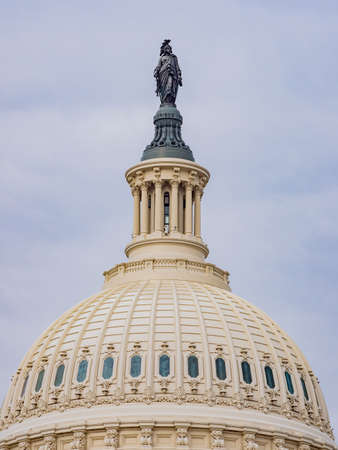 Overcast view of the United States Capitol at Washington DCのeditorial素材