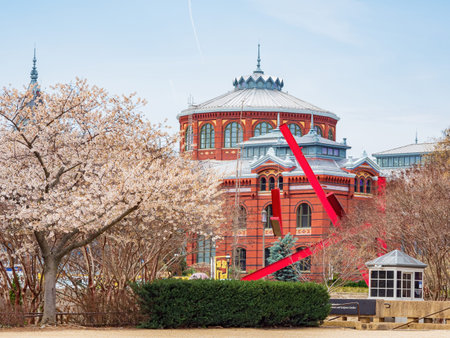 Washington DC, MAR 30 2022 - Overcast view of the Smithsonian Arts Industries Building