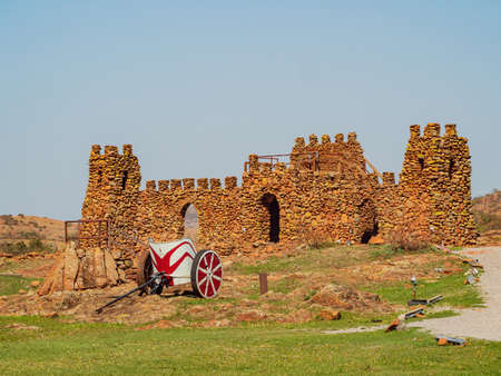 Sunny view of The Holy City of the Wichitas at Oklahomaの写真素材
