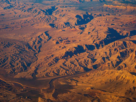 Aerial view of the natural landscape of Grand Canyon at Arizonaの写真素材
