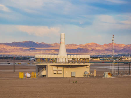 Las Vegas, MAY 15 2022 - Afternoon view of the Aircraft Navigation System in Harry Reid International Airportのeditorial素材