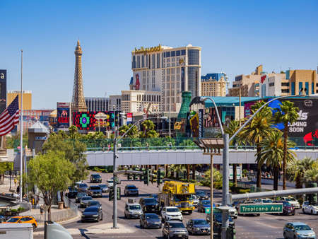 Las Vegas, MAY 13 2022 - Sunny view of the strip cityscapeのeditorial素材