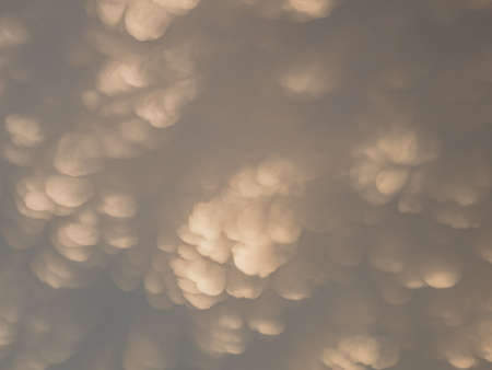 Sunset beautiful clouds over community trail at Edmond, Oklahomaの写真素材