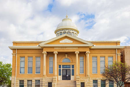 Overcast view of The Carnegie Library at Guthrie, Oklahomaのeditorial素材
