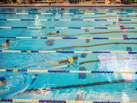 Oklahoma, JUN 10 2022 - Swimming competition of UCO Endeavor Games