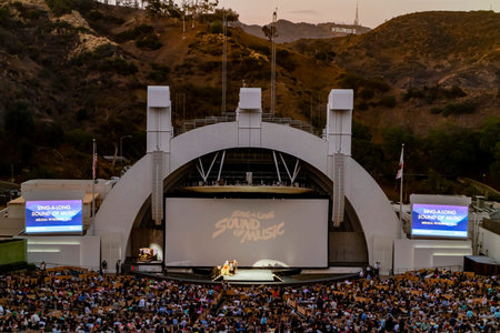 Los Angeles, JUN 26 2015 - Night view of the Sing alone, Song of music event