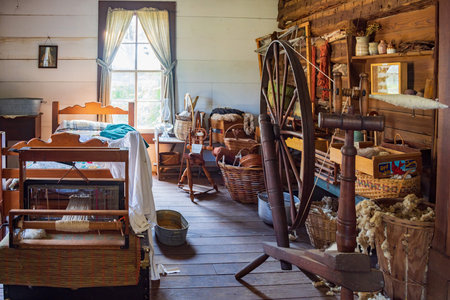 Texas, JUN 19 2022 - Interior view of historical residence buidling in Old City Parkのeditorial素材