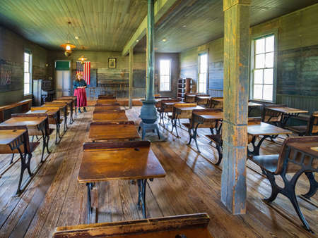 Texas, JUN 19 2022 - Interior view of the Renner School in Old City Parkのeditorial素材