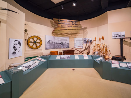 Kansas, JUL 1 2022 - Interior view of the Wichita-Sedgwick County Historical Museumのeditorial素材