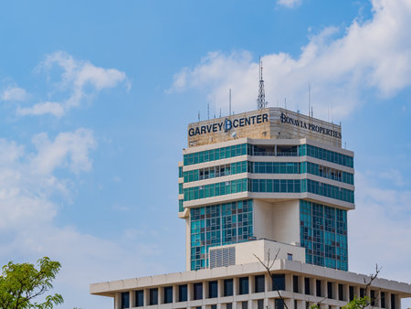 Kansas, JUL 1 2022 - Sunny view of the Garvey Centerのeditorial素材