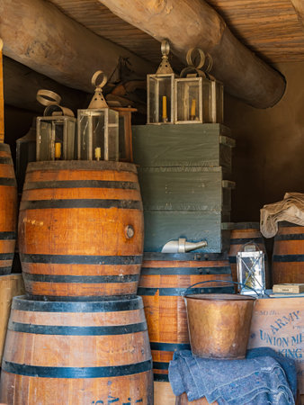 Colorado, JUL 10 2022 - Interior view of the Bent's Old Fort National Historic Site