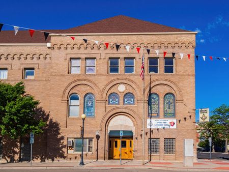 Wyoming, JUL 3 2022 - Exterior view of the Speech and Language Clinic of downtown Cheyenneのeditorial素材