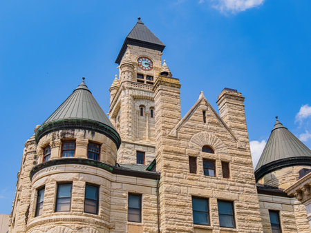Exterior view of the Wichita-Sedgwick County Historical Museum at Kansasのeditorial素材