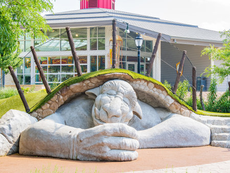 Kansas, JUL 1 2022 - Beautiful building in Botanica, The Wichita Gardensのeditorial素材