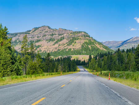 Rural landscape near Yellowstone National Park at Wyomingの写真素材