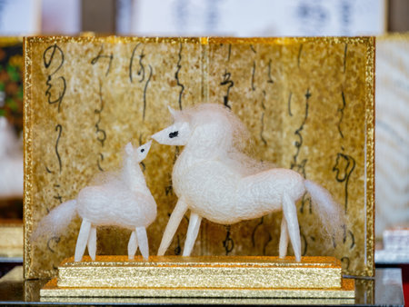 Kyoto, NOV 16 2013 - Close up shot of cute pupa art sovenirs selling in a gift shopのeditorial素材