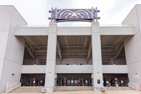 Missouri, OCT 29 2022 - Exterior view of the gate of Robert W. Plaster Stadiumのeditorial素材