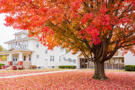 Missouri, OCT 29 2022 - Overcast view of the campus of Missouri State Universityのeditorial素材